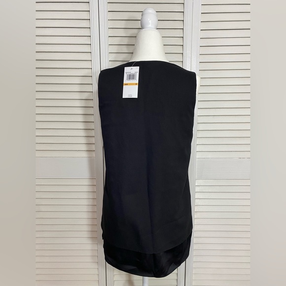 NWT Small Michael Kors Black Sleeveless V-Neck Tunic Top - Picture 4 of 7